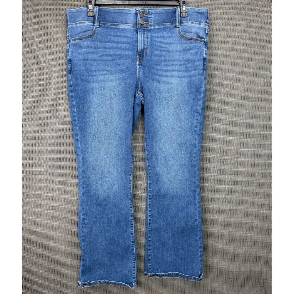 Nine West Womens Bootcut Jeans Size 18 Blue Denim Stretch Mid-Rise